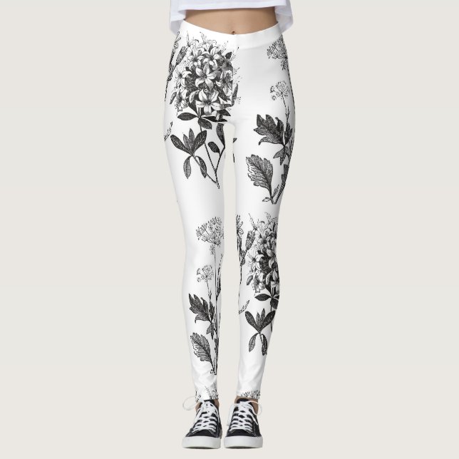 Herz der Kraut-Kräuterschulbotanischen Leggings (Vorderseite)