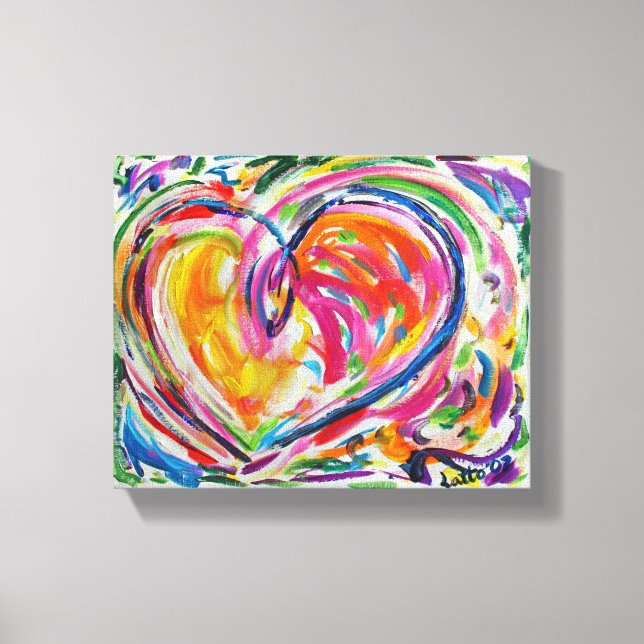 Herz der Leinwand Joy Painting Art Print (Vorderseite)