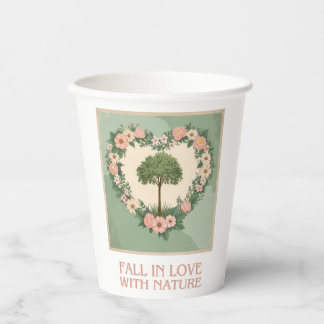 Herz der Liebe der Natur Pappbecher