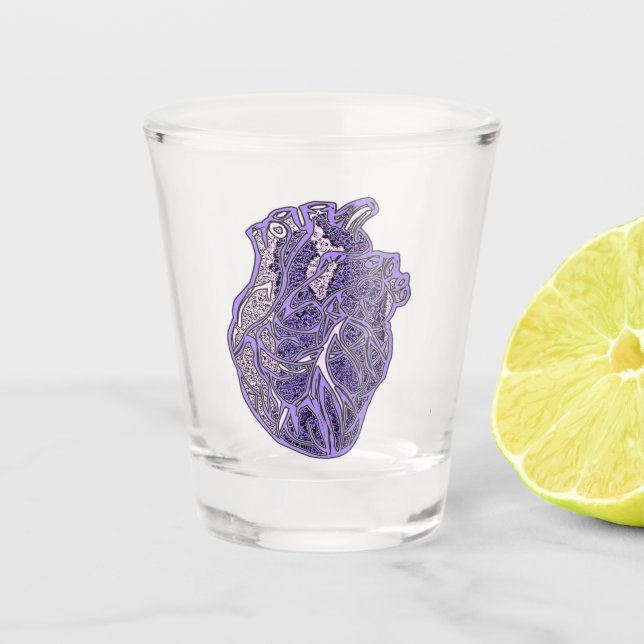 Herz der Liebenden Schnapsglas (Vorderseite)