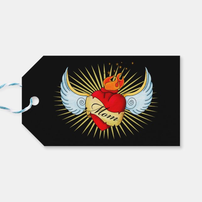 Herz der Mama Geschenkanhänger (Rückseite Horizontal)