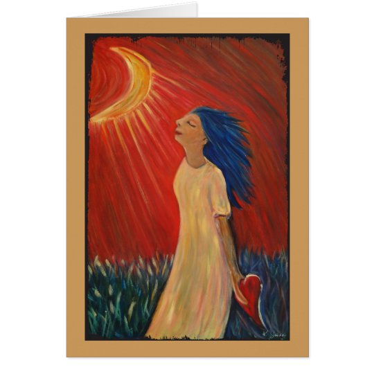 Herz der Mondenschein-Kunst-Karte Karte