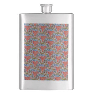 Herz der Planeten-Klassik-Flasche Flachmann