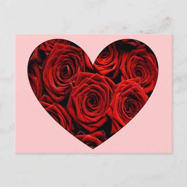 Herz der Rose Postkarte (Vorderseite)
