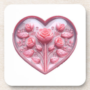 Herz der Rosen Getränkeuntersetzer