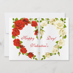 Herz der Rosen Valentinstagskarte Feiertagskarte