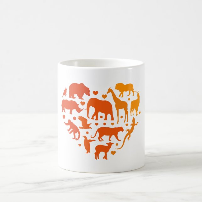 Herz der Tiere, Geschenk für Tierliebhaber Kaffeetasse (Mittel)