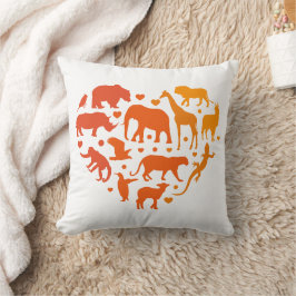 Herz der Tiere, Geschenk für Tierliebhaber Kissen