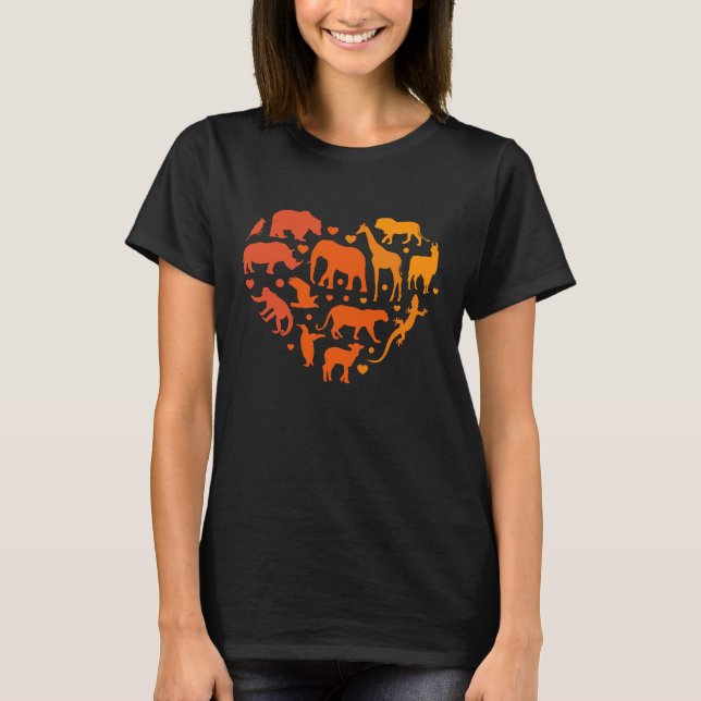 Herz der Tiere, Geschenk für Tierliebhaber T-Shirt (Vorderseite)