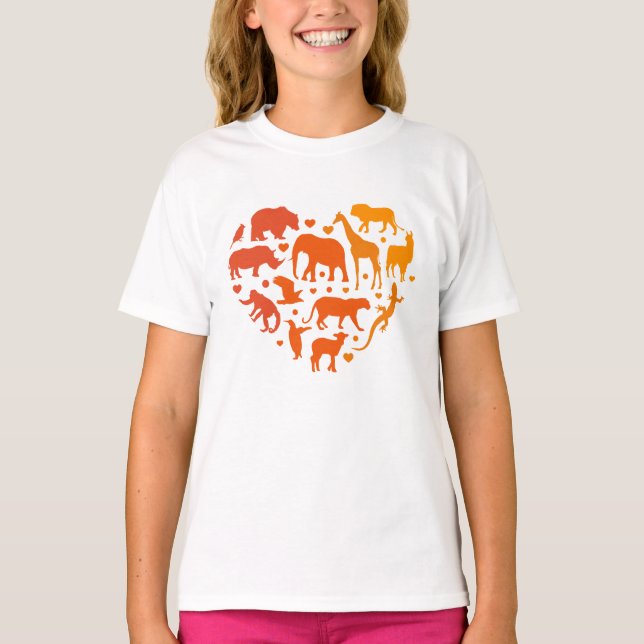 Herz der Tiere, Geschenk für Tierliebhaber T-Shirt (Vorderseite)