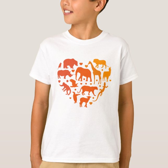 Herz der Tiere, Geschenk für Tierliebhaber T-Shirt (Vorderseite)