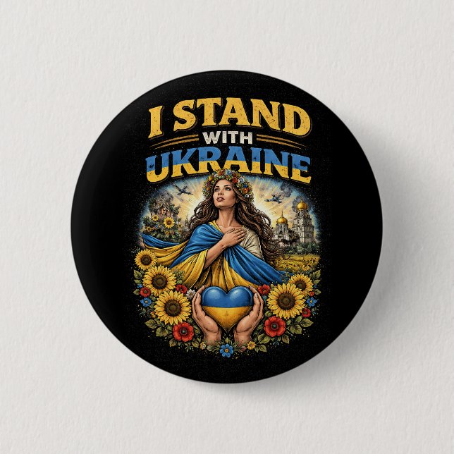 Herz der Ukraine Button (Vorderseite)