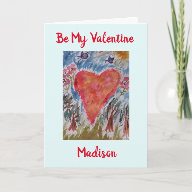 Herz der Valentinenkarte Planet Karte (Vorderseite)