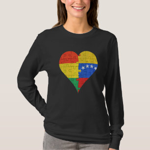 Herz der venezolanischen Flagge Boliviens T-Shirt