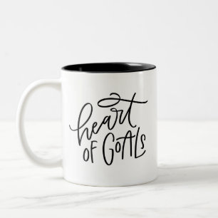 Herz der Ziele Handlettered Zweifarbige Tasse