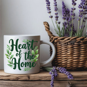 Herz der Zuhause Tasse personalisierter Name