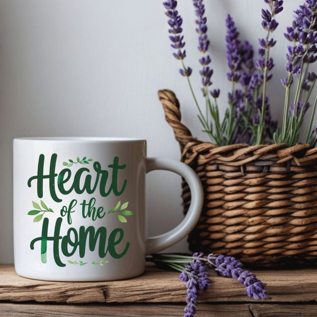 Herz der Zuhause | Tasse personalisierter Name (Von Creator hochgeladen)