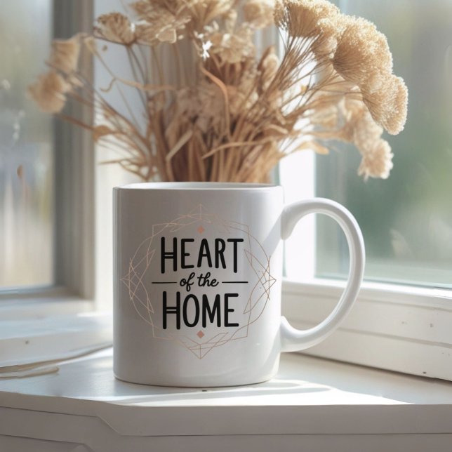 Herz der Zuhause | Tasse personalisierter Name (Von Creator hochgeladen)