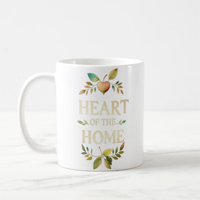 Herz der Zuhause | Tasse personalisierter Name (Links)