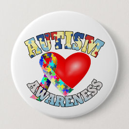 Herz des Autismus Button