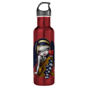 Herz des gotischen Valentinsgrußengels der Nägel Trinkflasche