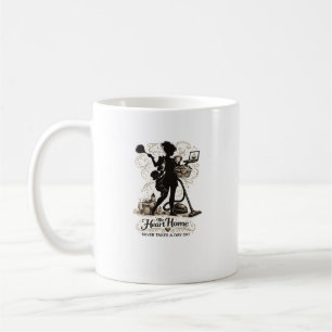 Herz-des-Hauses-Mutter-Zitat Silhouette-Design Kaffeetasse