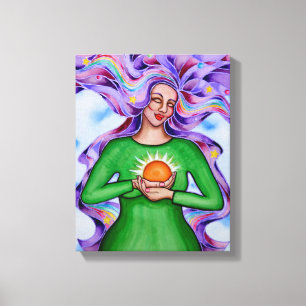 Herz des Heilens 3 durch Rita Loyd Leinwanddruck