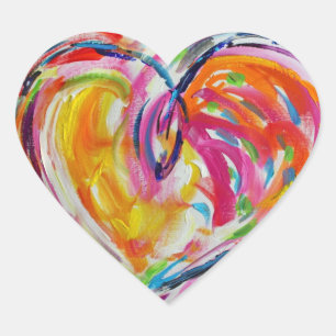 Herz des Joy Painting Stickers Art Labels