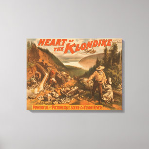Herz des Klondike-Goldförderungs-Theaters Leinwanddruck