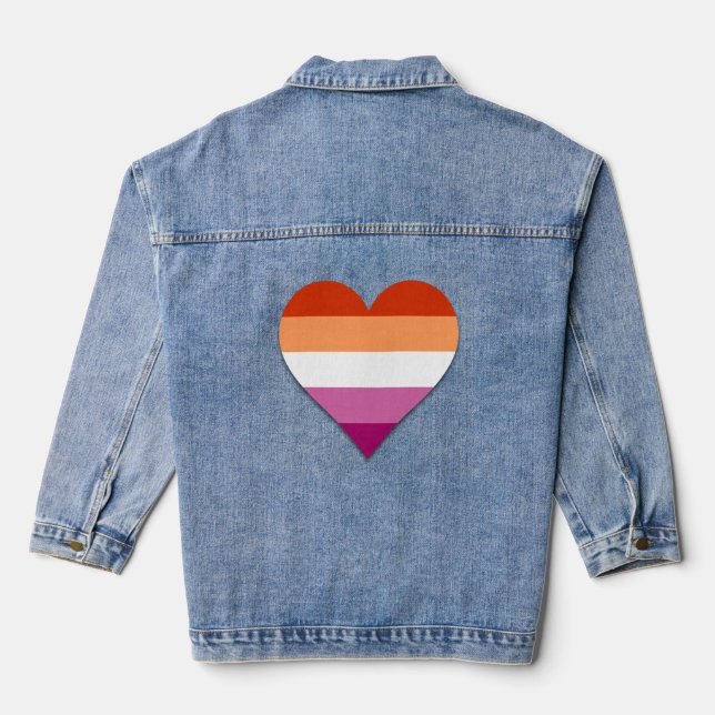 Herz des Lesben Jeansjacke (Rückseite)