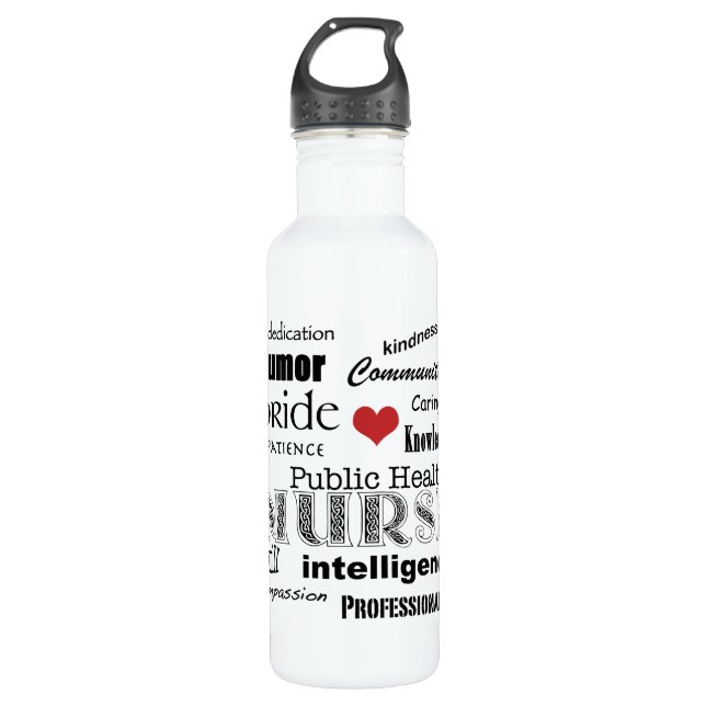 Herz des öffentlichen Gesundheitswesens Trinkflasche (Vorderseite)