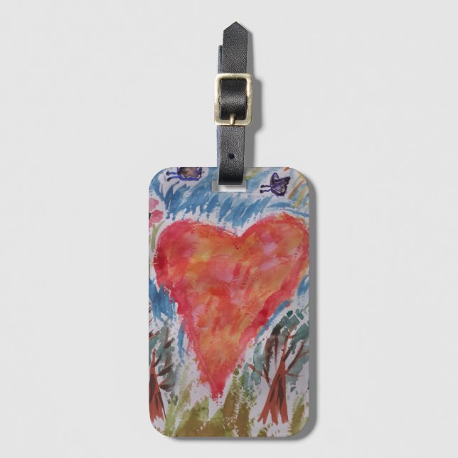 Herz des Planeten Gepäckanhänger (Vorderseite Vertikal)