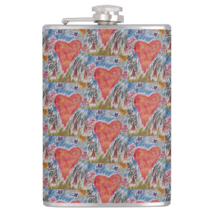Herz des Planeten Vinyl Wrapped Flask Flachmann
