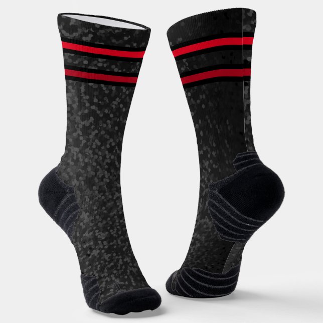 Herz des roten Glitzer Socken (Gewinkelt)