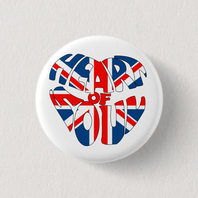 Herz des Soul-Gewerkschafts-Jack-Knopfes Button (Vorderseite)