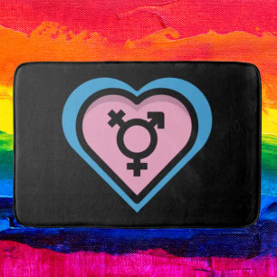 Herz des Trans Pride Bath Mat Badematte