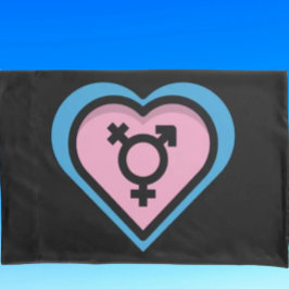 Herz des Trans Pride Pillowcase Kissenbezug