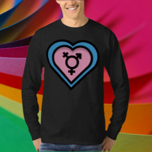 Herz des Trans Stolzes Langarm-Shirt T-Shirt