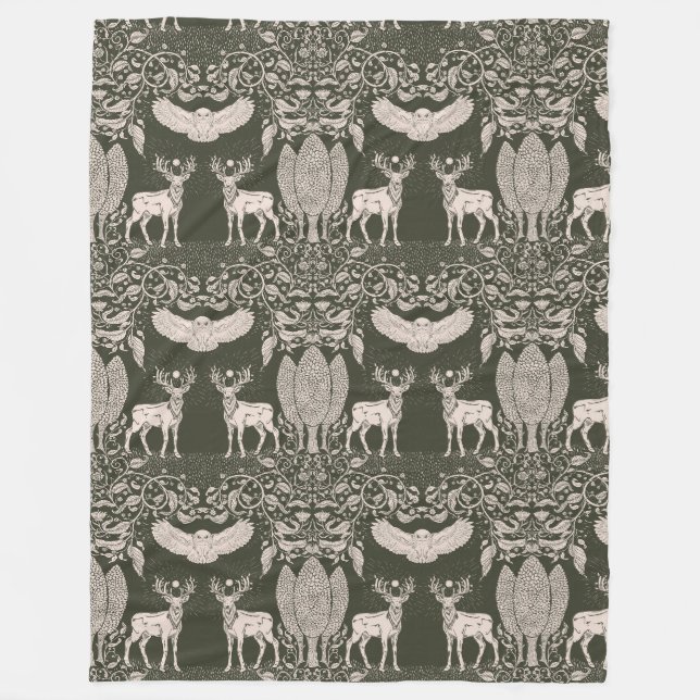 Herz des Wald Fleece-Decke Fleecedecke (Vorderseite)