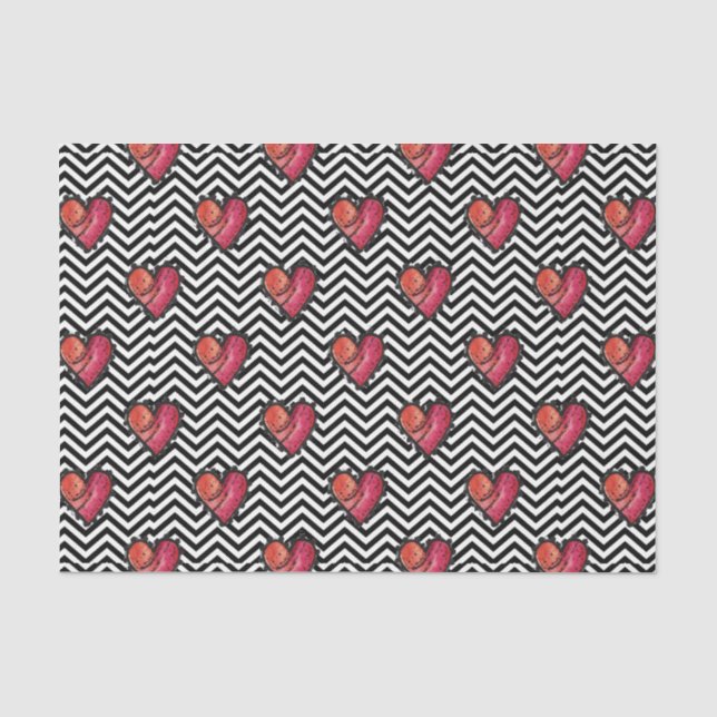 Herz (Design 38 Red Series) Seidenpapier (Vorderseite)