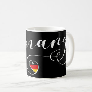 Herz Deutschland, deutsche Flagge Kaffeetasse