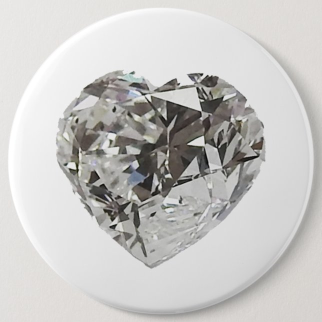Herz-Diamant-Knopf Button (Vorderseite)