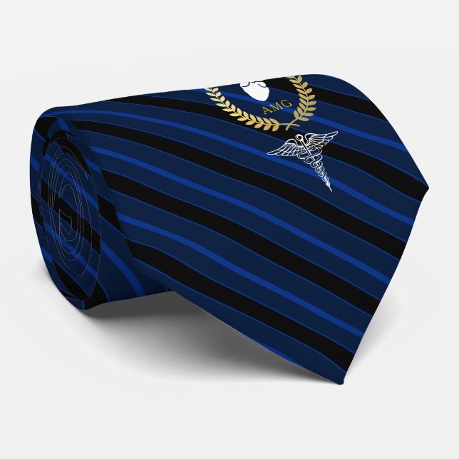 Herz-Doktor Customized Navy des Kardiologen-| Krawatte (Gerollt)