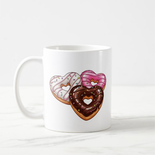 Herz-Donuts Kaffeetasse (Links)