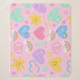 Herz & Doodles Schuppen - Weiche Pastete Sherpadecke