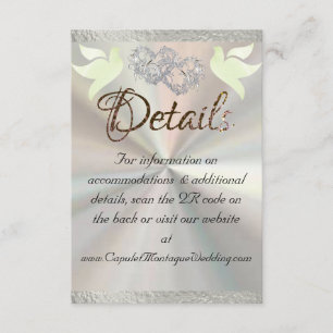 Herz & Dosen, QR-Code - weiß/silber Begleitkarte