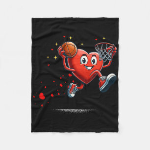 Herz-Dunking Valentinstag Basketball Kinder Fleecedecke