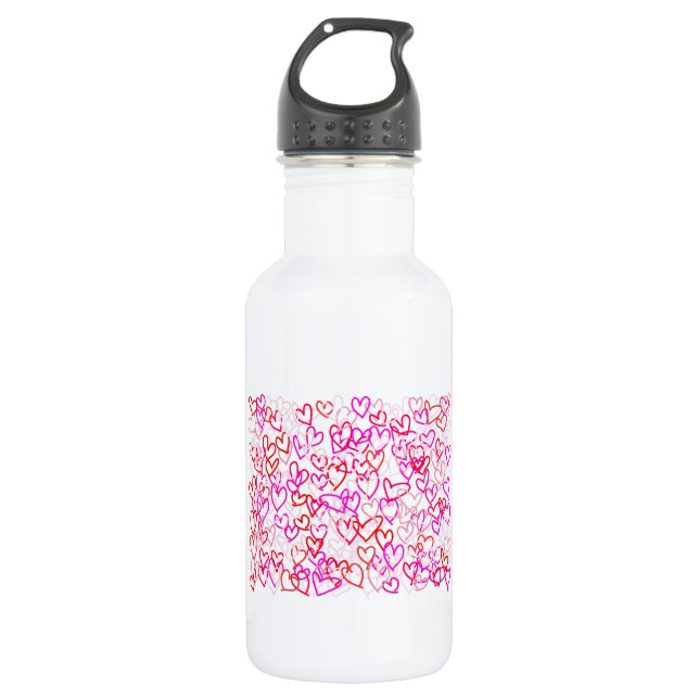 Herz Edelstahlflasche (Vorderseite)