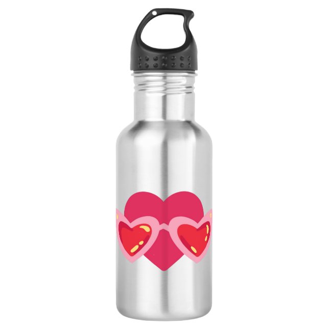 Herz Edelstahlflasche (Vorderseite)