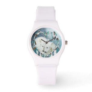 Herz einer Wolf-tragbaren Kunst-Uhr Armbanduhr